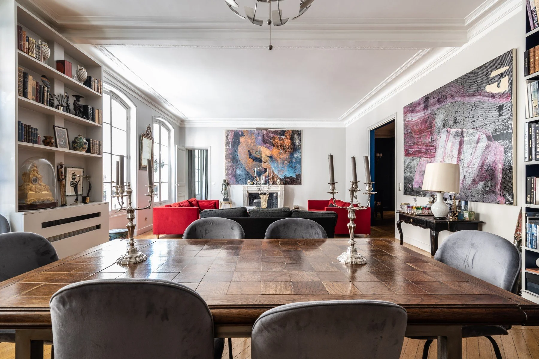 luxury apartment paris university living room