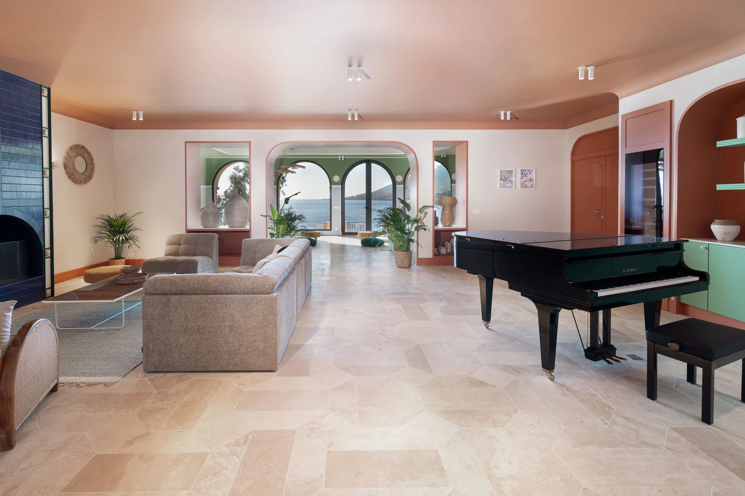 luxury villa Théoule sur Mer living room