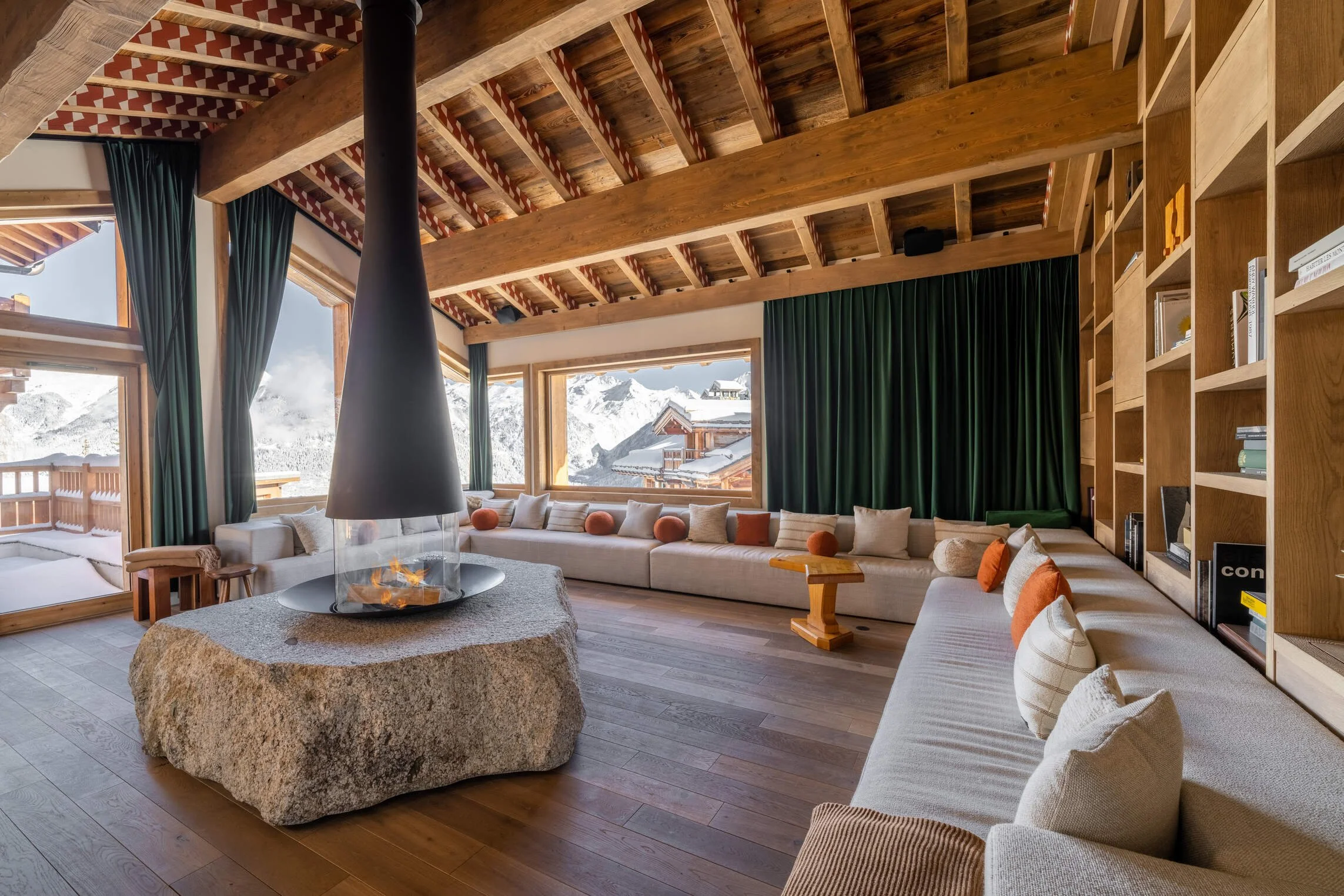 courchevel 1550 chenus luxury chalet living room