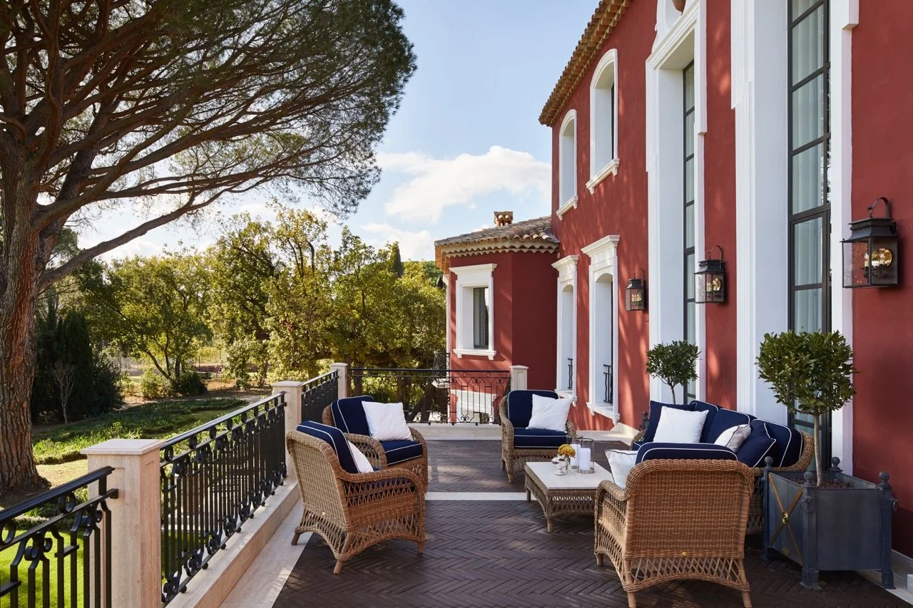 luxury villa with tennis court terrace