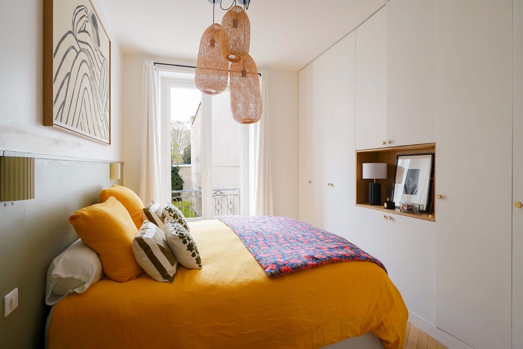 luxury apartment paris mouffetard bedroom