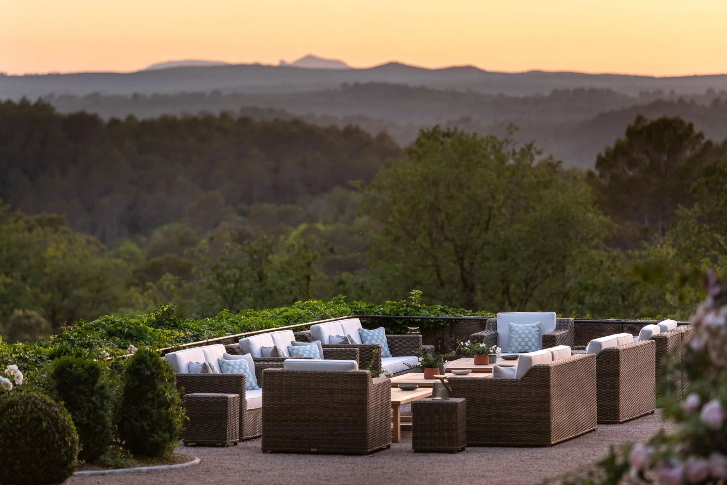 vineyard vacation rentals in France terrace