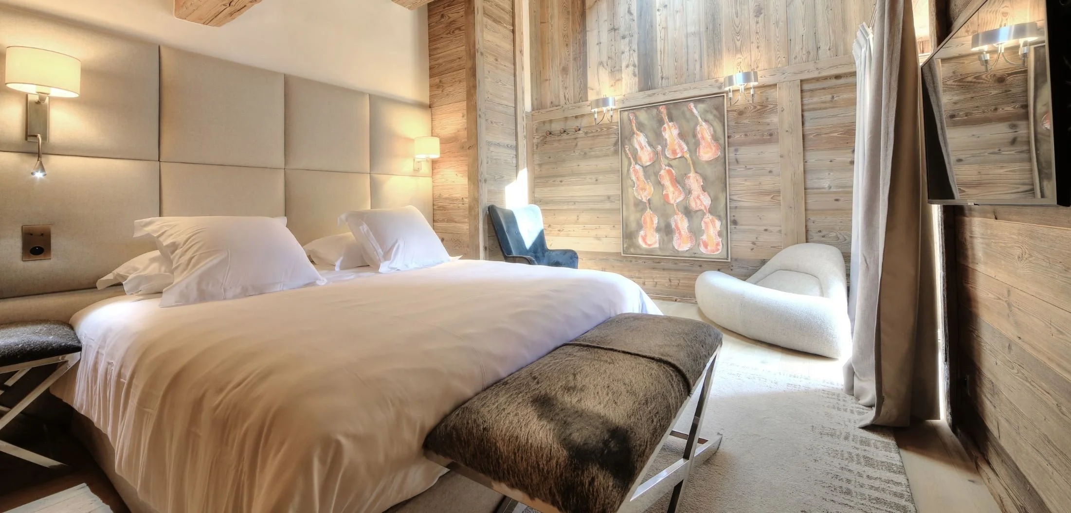 Luxury chalet for rent in Megève Mont Blanc bedroom