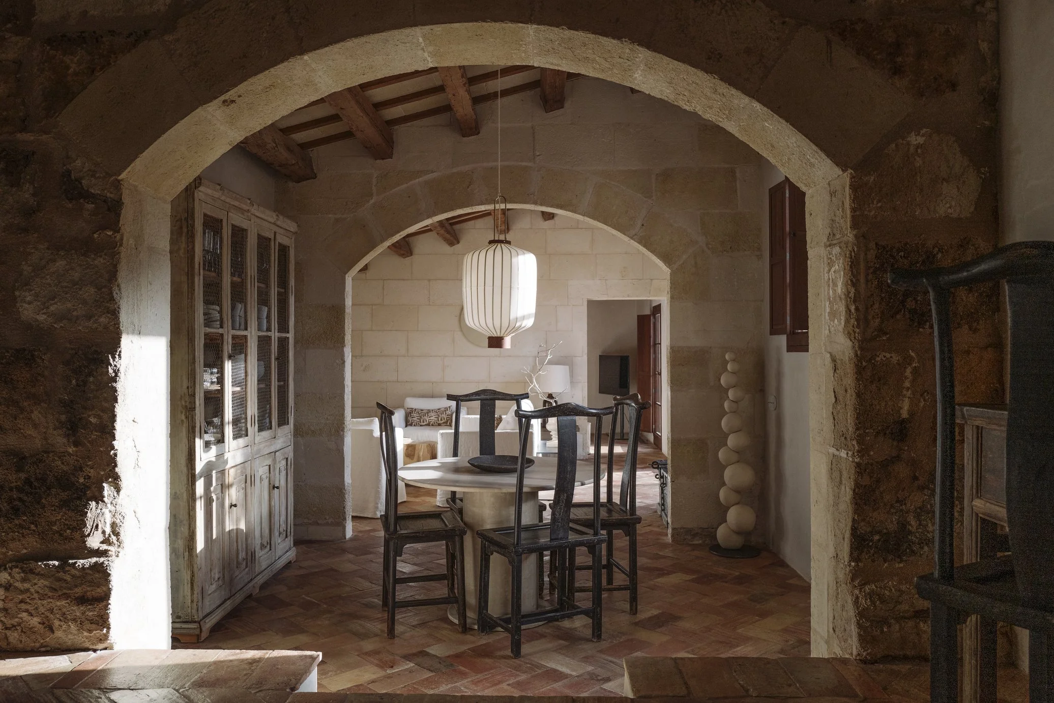 Luxury villa for rent in Menorca Santa Ana dining room