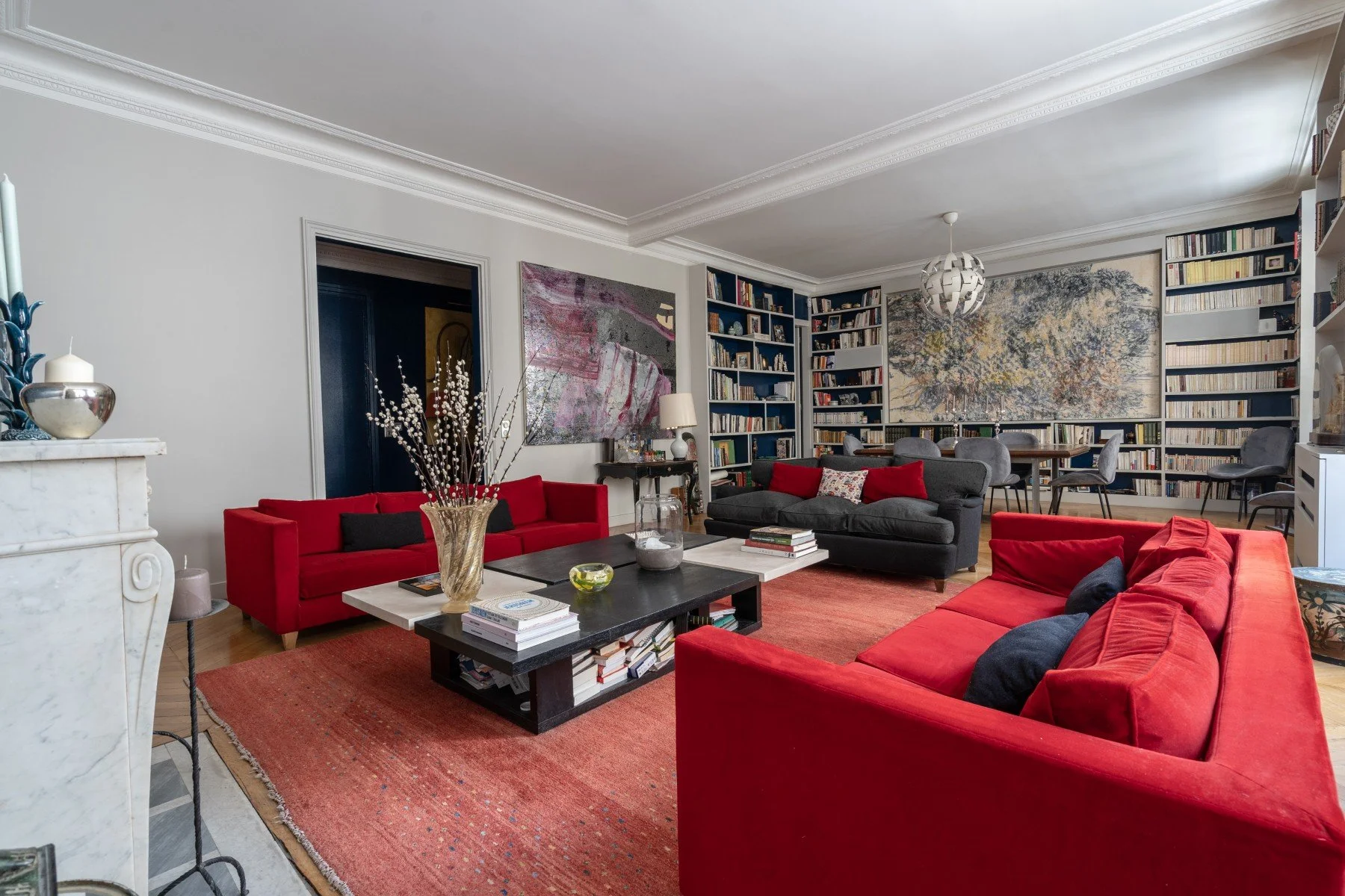 luxury apartment paris university living room