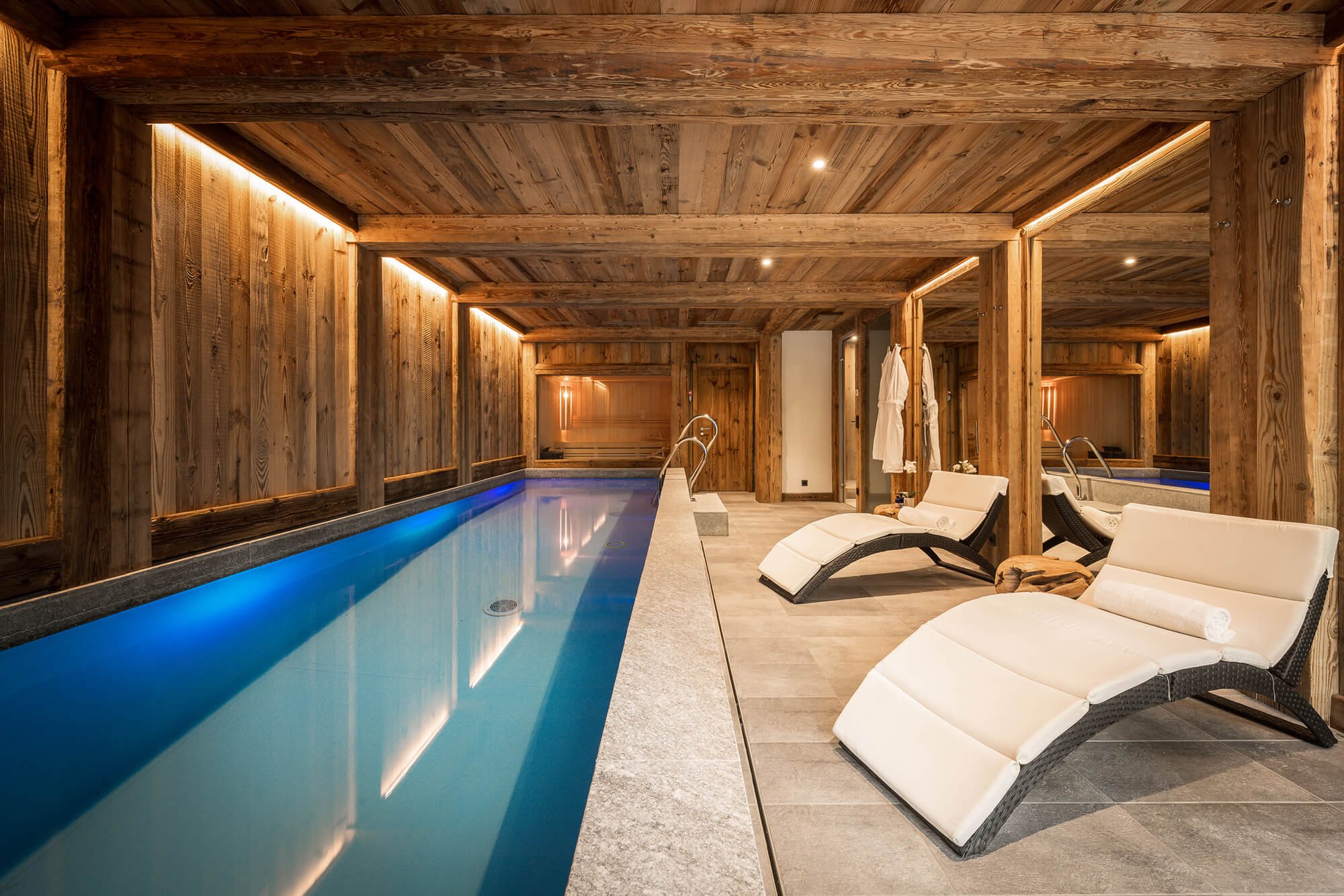 catered ski chalets indoor pool