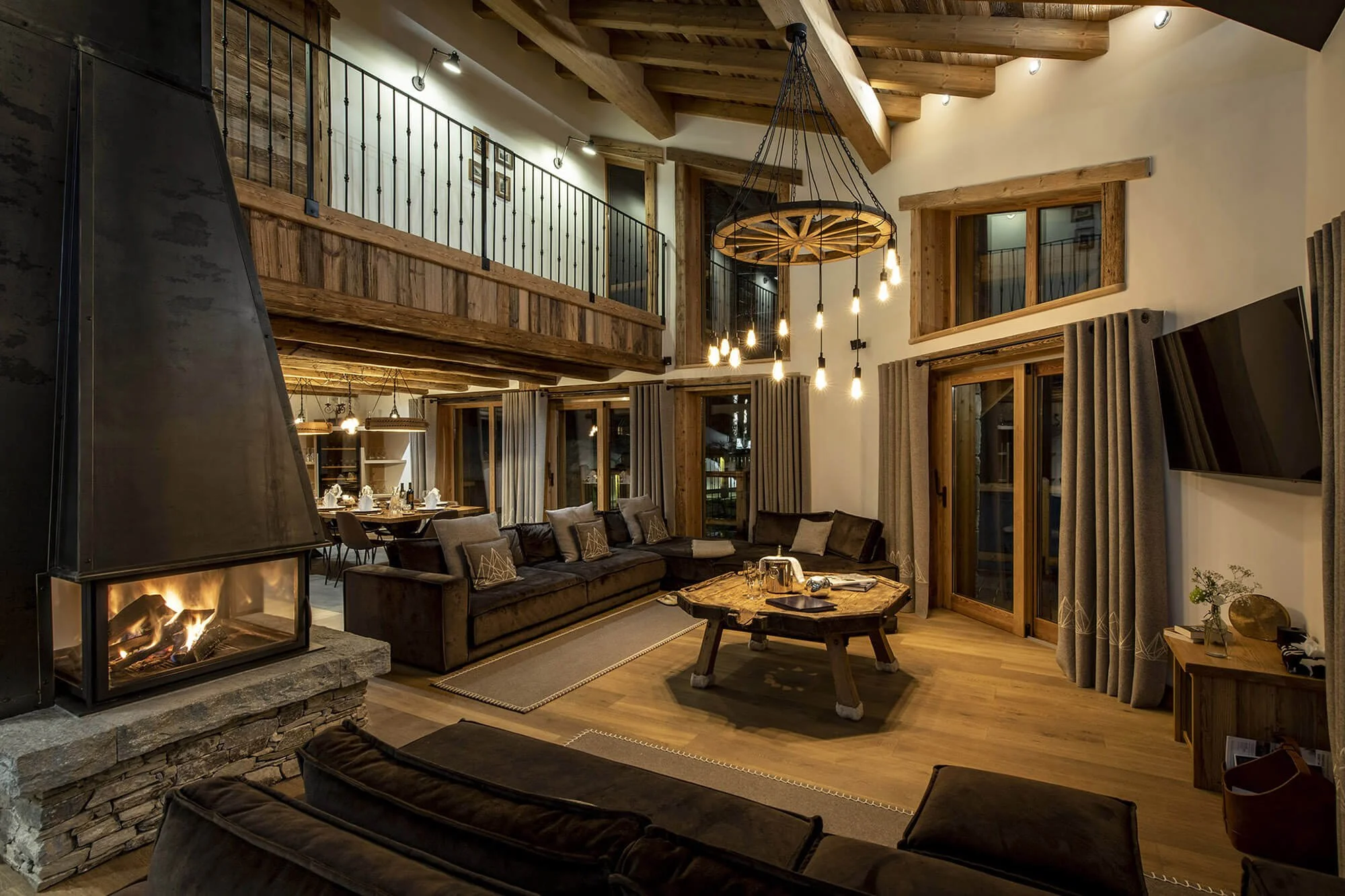 luxury chalet in Val d'Isère living room