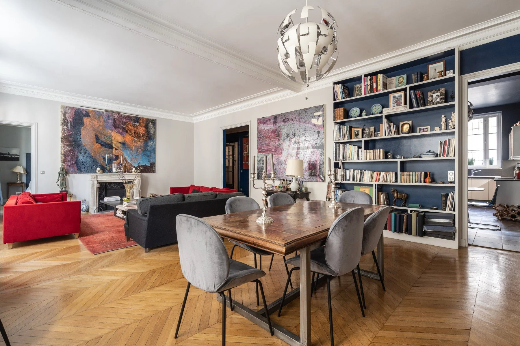 luxury apartment paris university living room