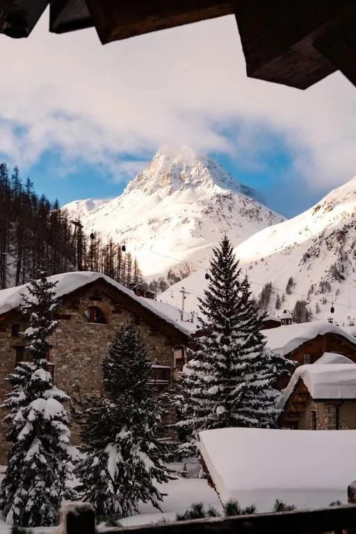 catered ski chalet moutain view