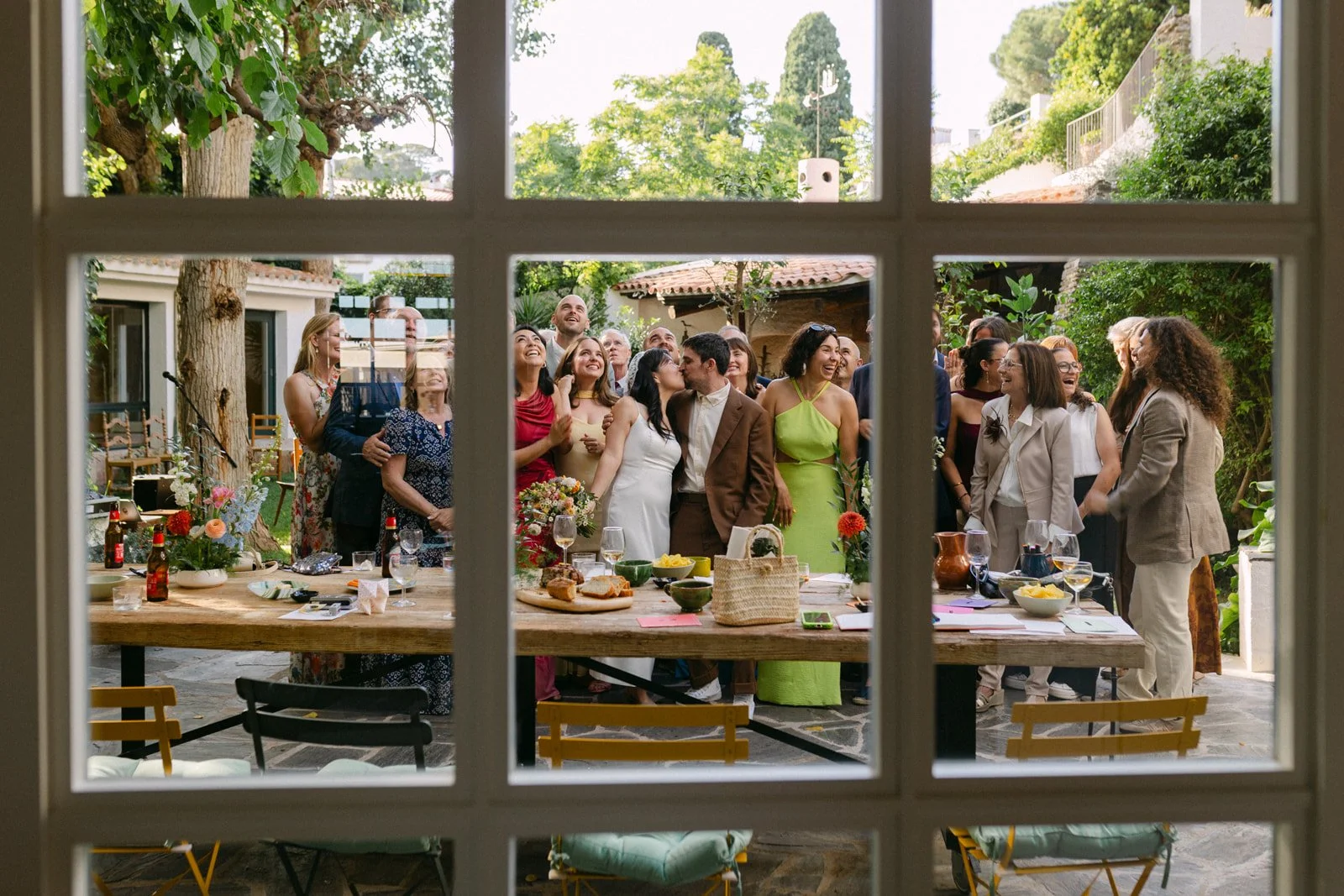 luxury wedding in Cadaqués Village ceremony in the luxury garden