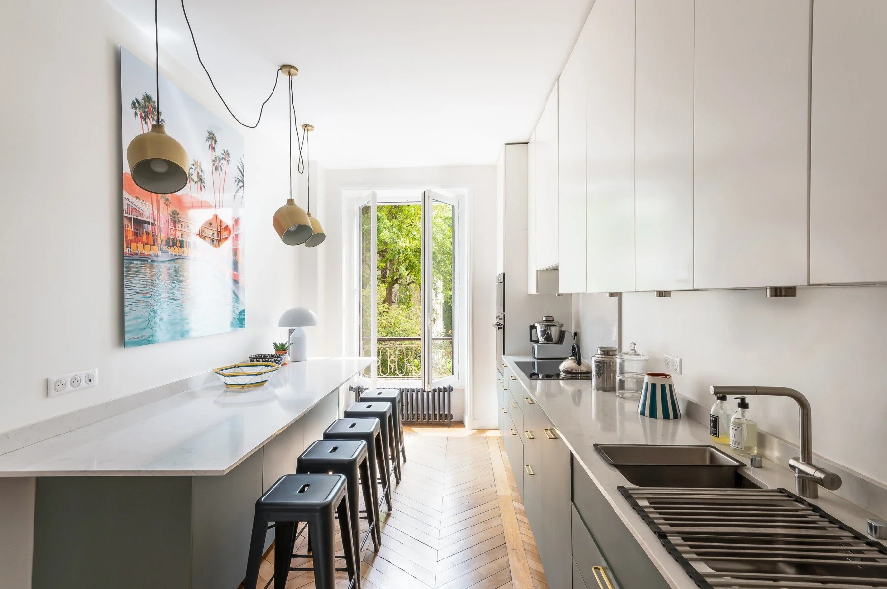 luxury apartment paris mouffetard kitchen