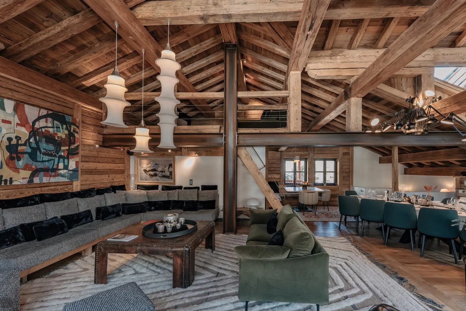 luxury chalet val d'isère bellevarde living room