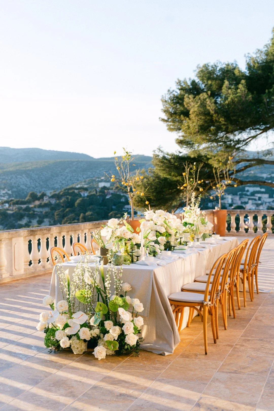 micro wedding in France table