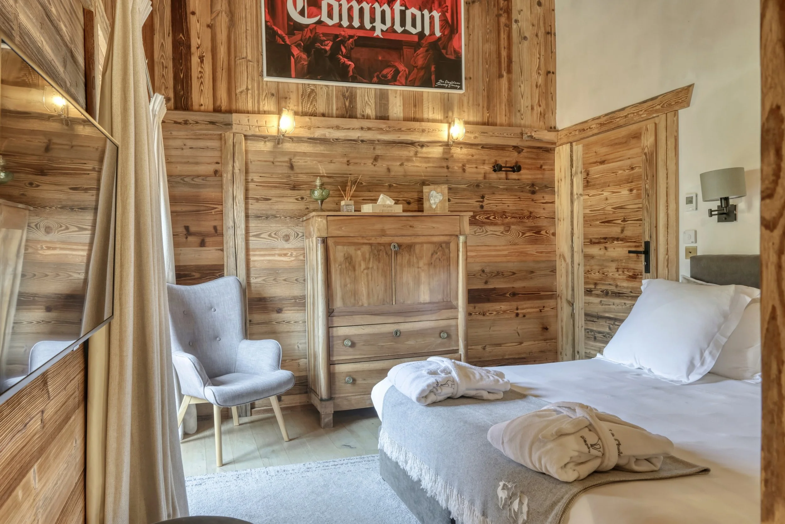 Luxury chalet for rent in Megève Mont Blanc bedroom