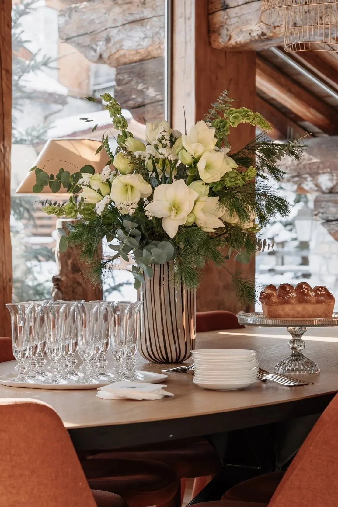 catered ski chalets france table