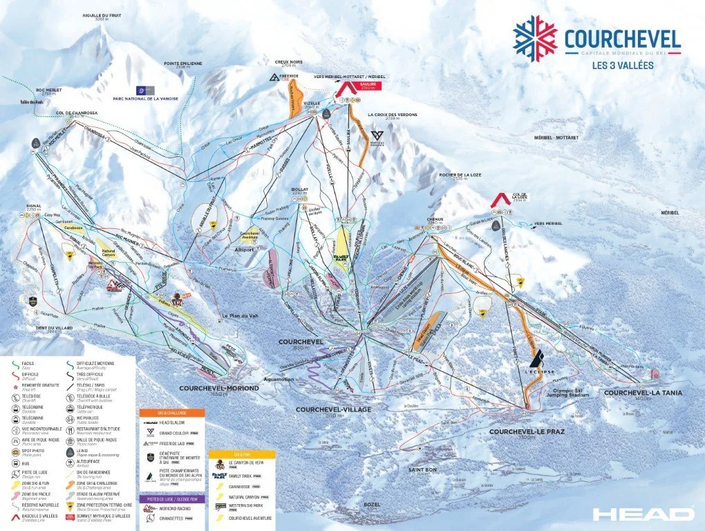 map courchevel
