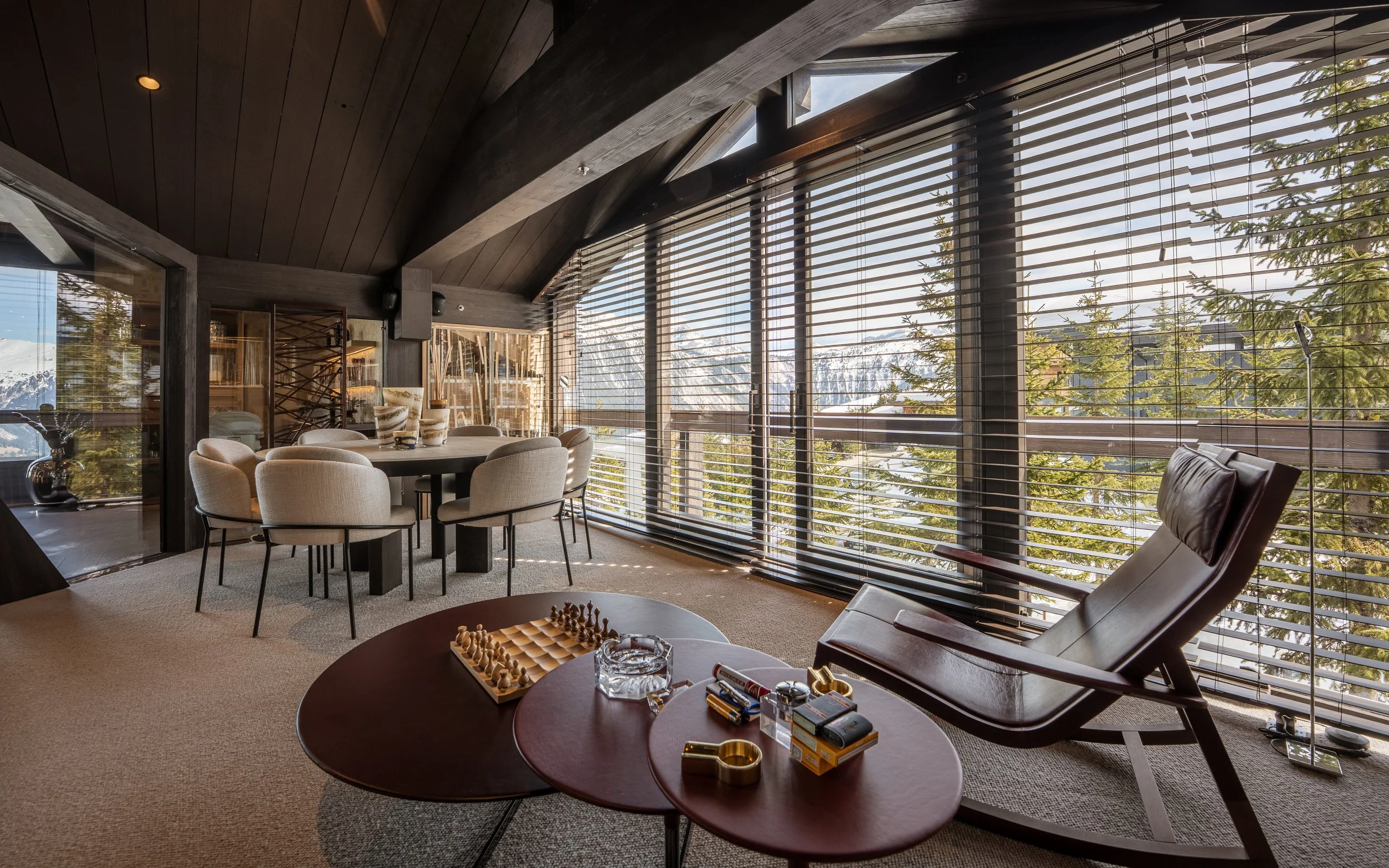 courchevel 1850 ecureuil luxury chalet living room
