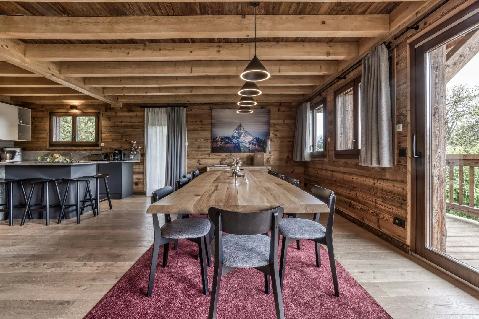 chalet saint gervais dining room