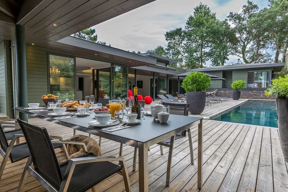 Hossegor luxury villa terrace