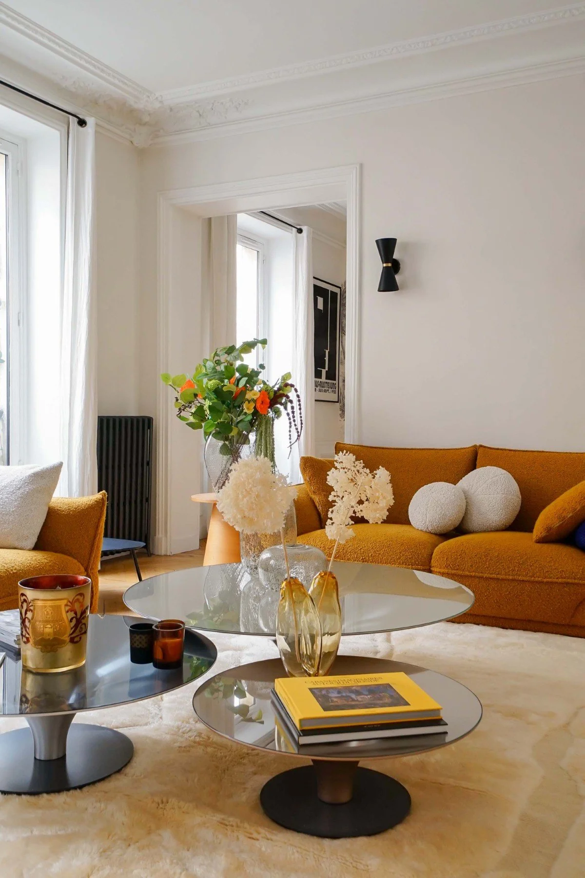 luxury apartment paris mouffetard living room