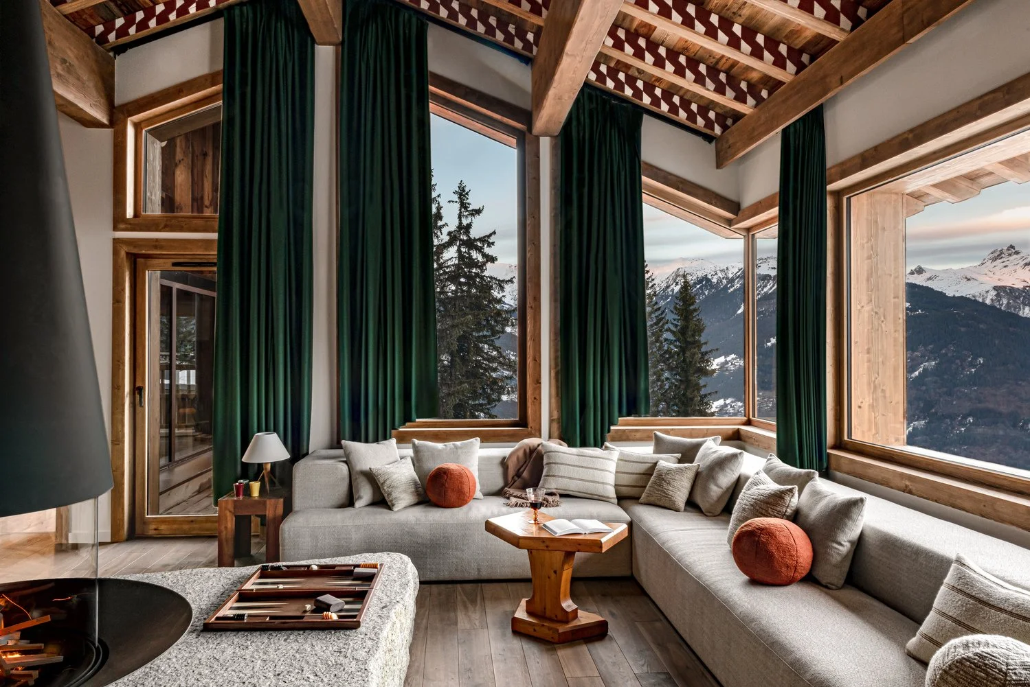 luxury chalet in courchevel living room