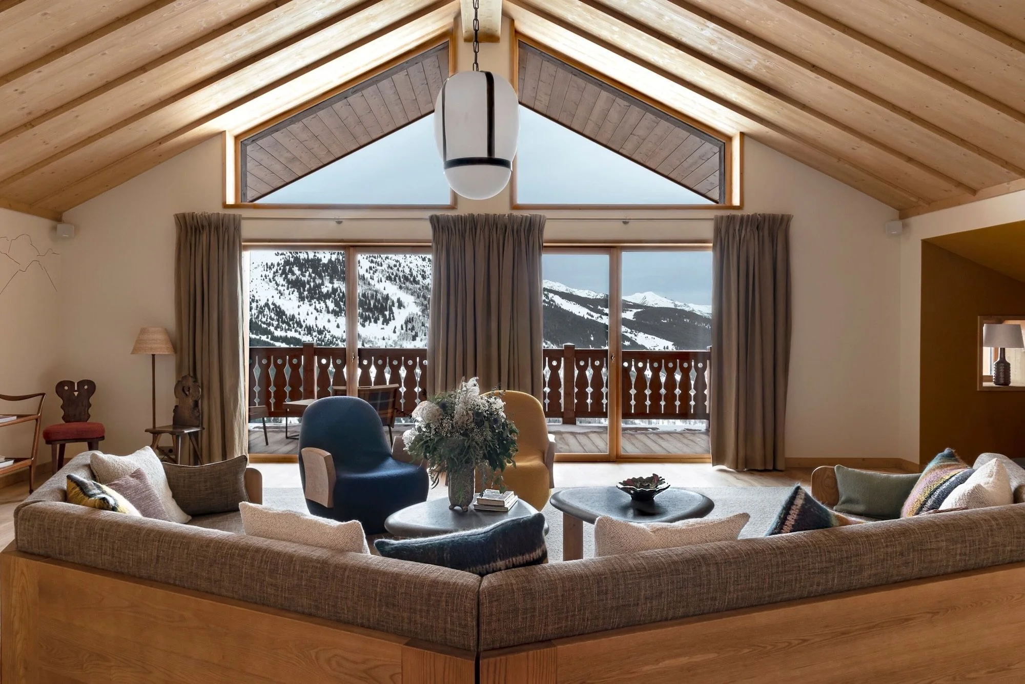 ski-in ski-out chalets lounge area