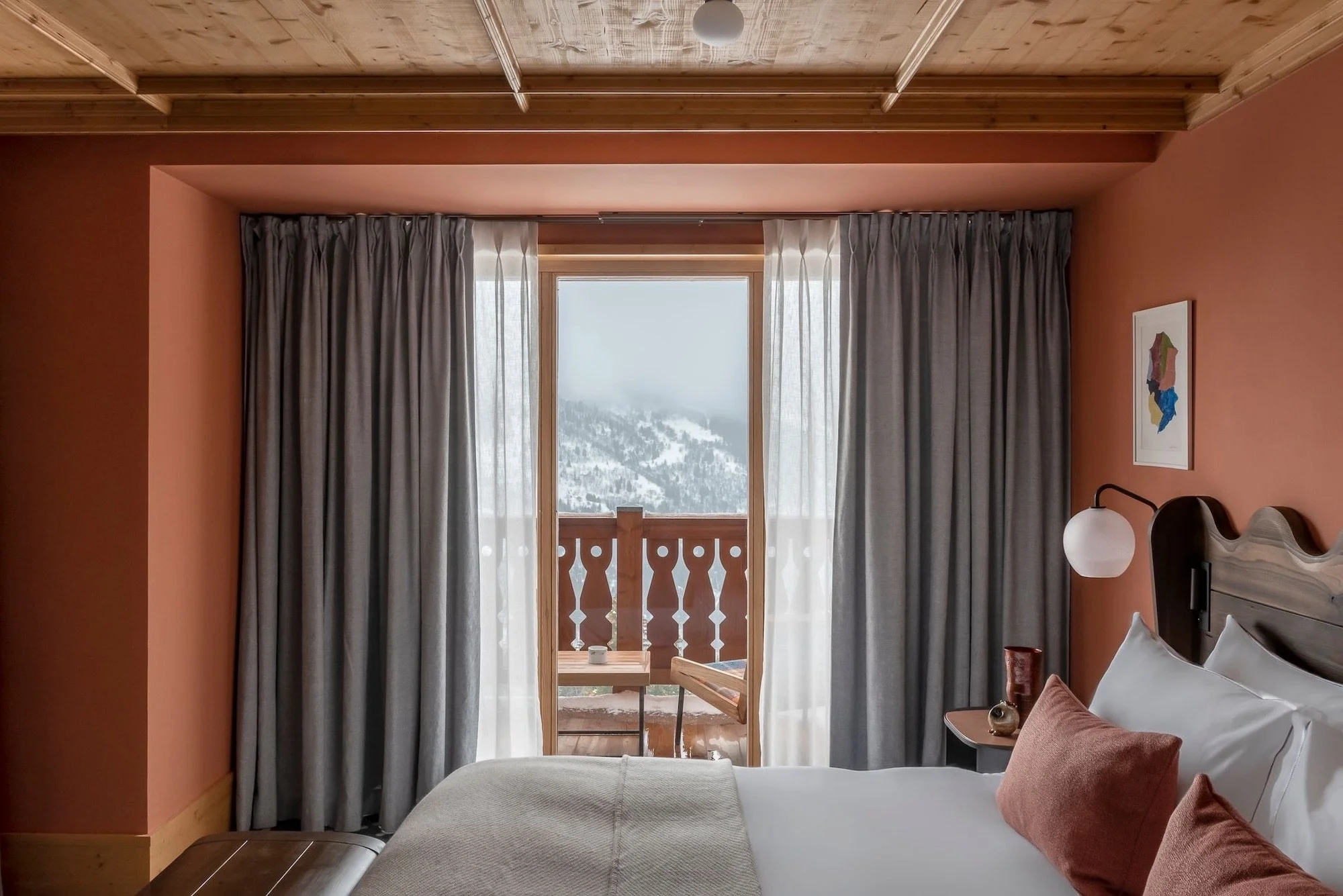 luxury ski-in ski-out chalet bedroom