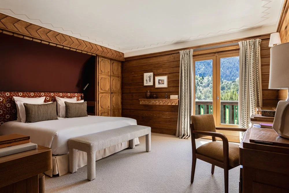 luxury chalet to rent in Megève Blanche bedroom
