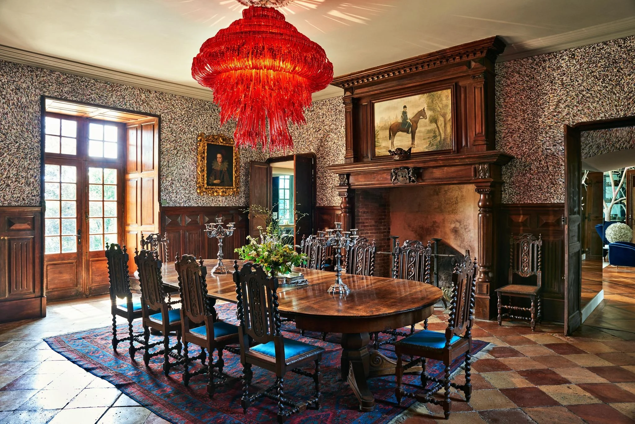luxury chateau Dordogne living room