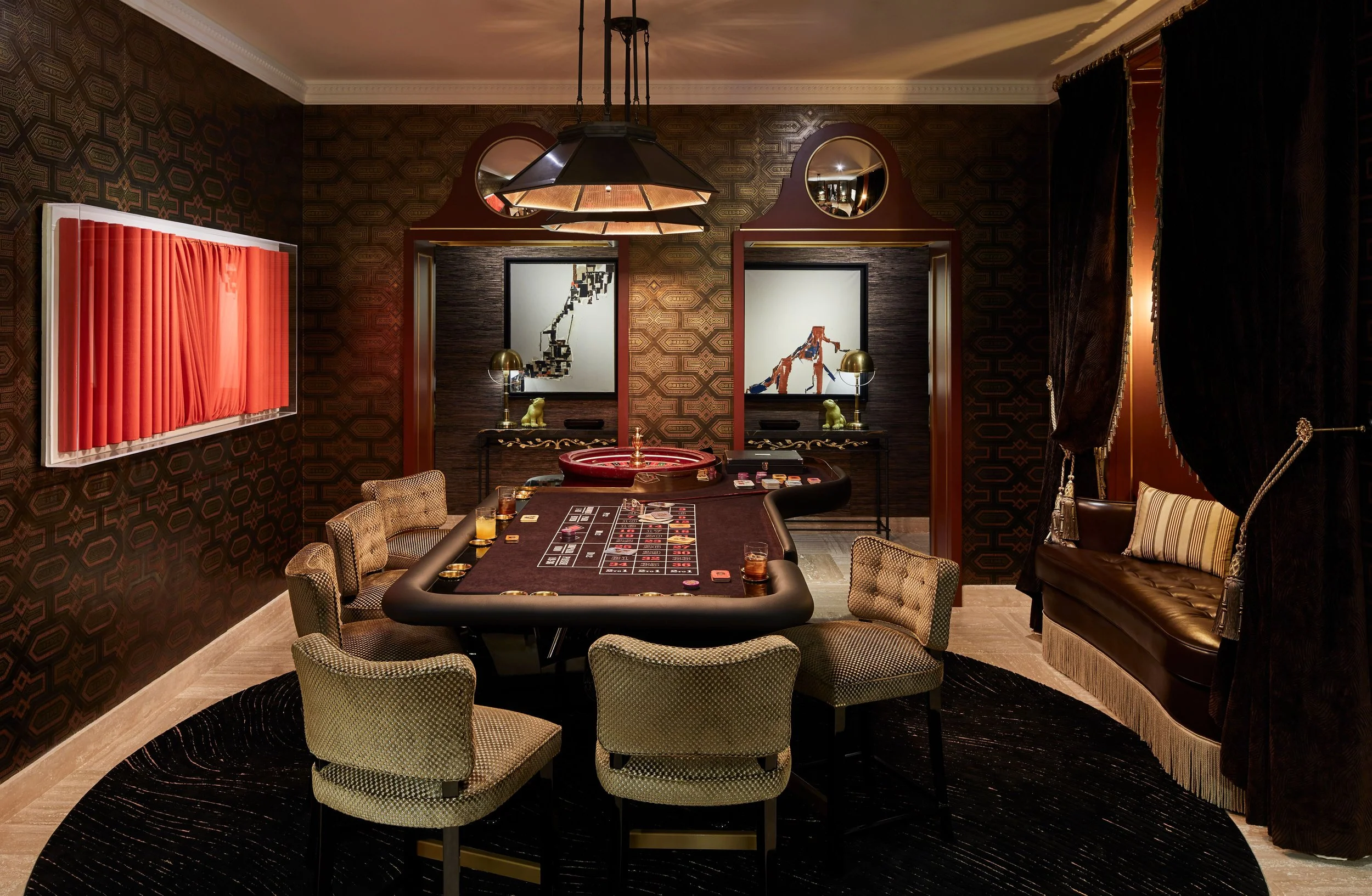 luxury wedding in Grimaud game room