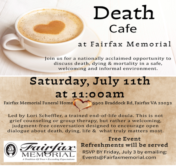 ✨ Death Cafe at Fairfax Memorial Funeral Home