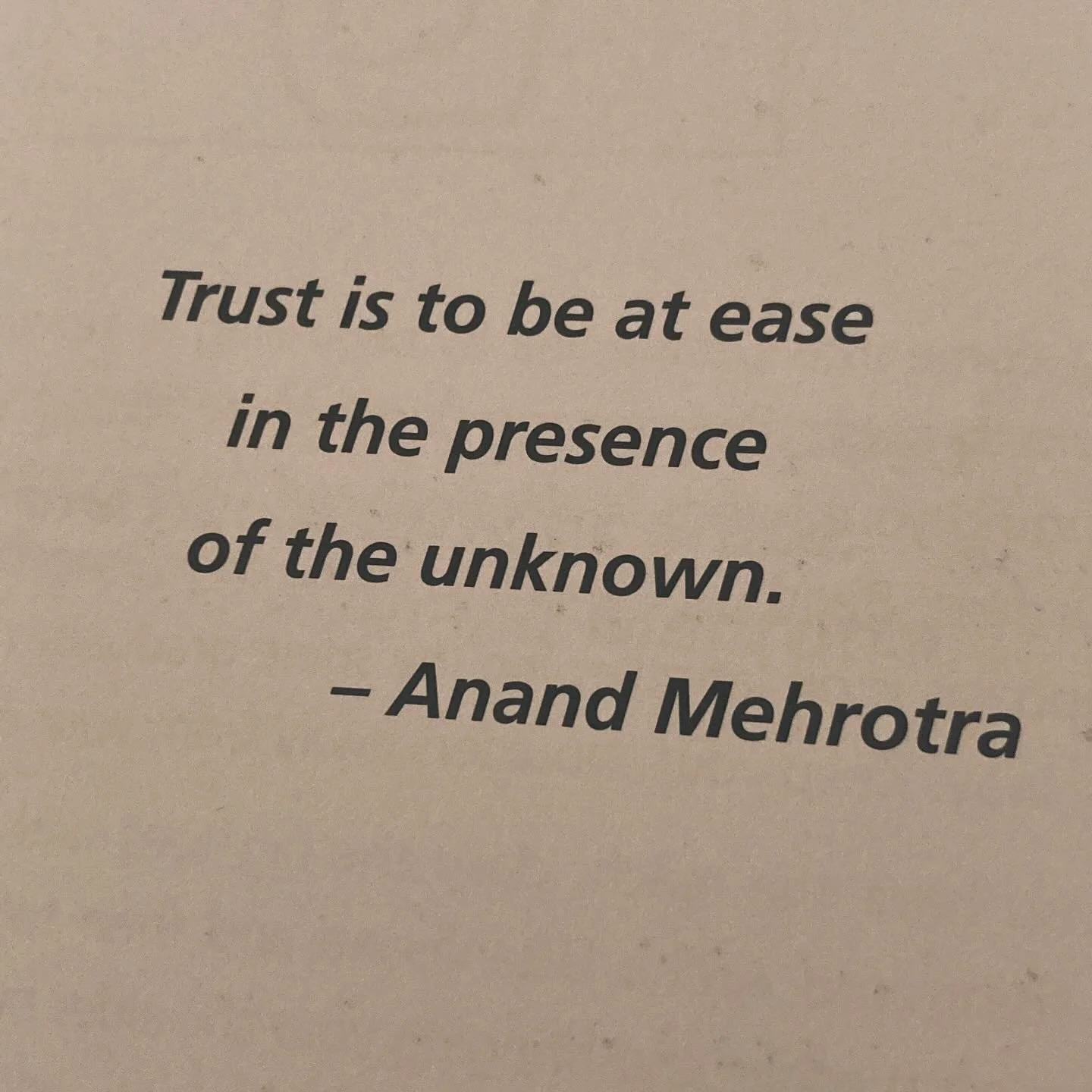 Trust.