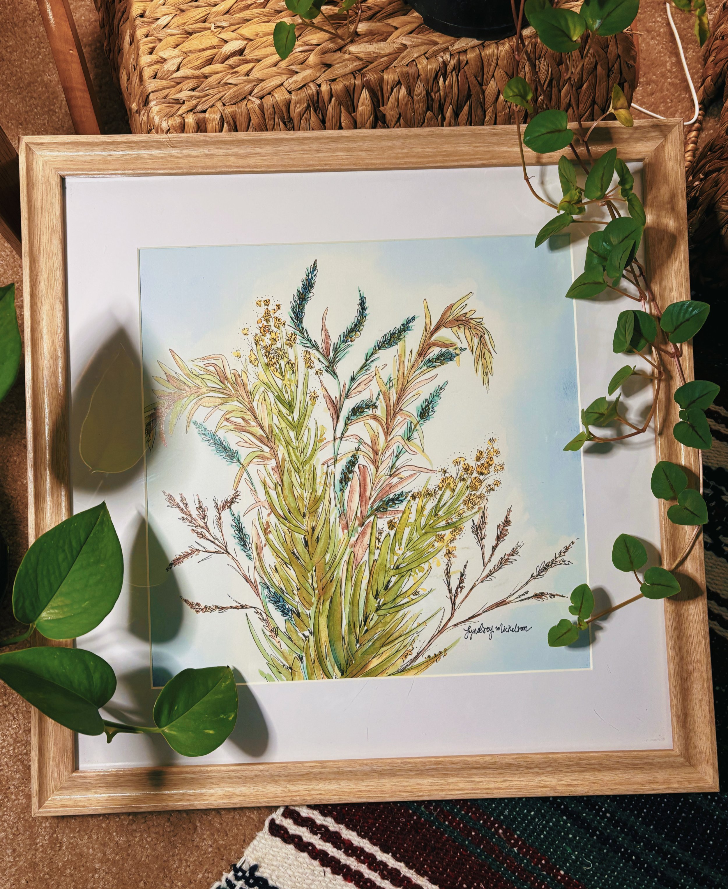 Wisconsin Weeds 12x12 Print