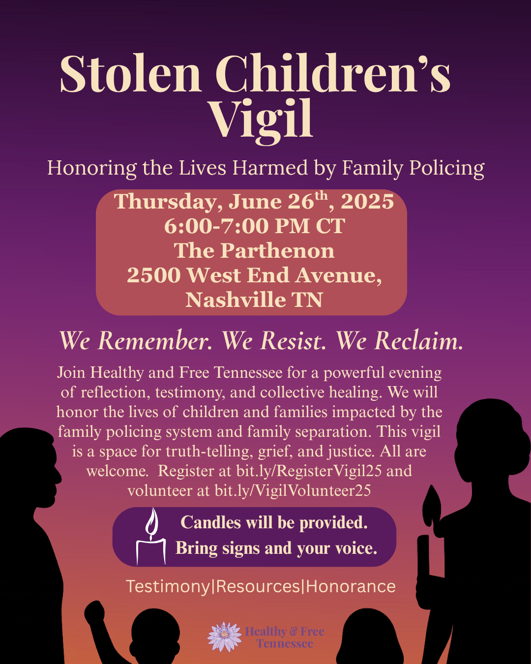 Nashville Stolen Children's Month Vigil