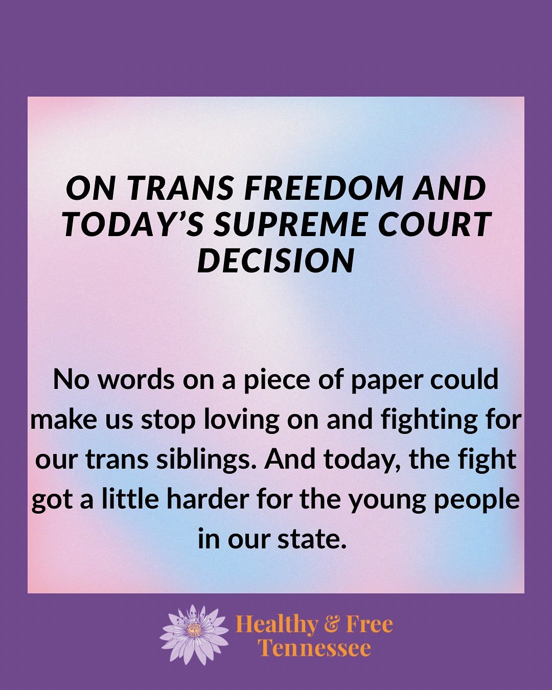 🩵🩷🤍 Solidarity with Trans Tennesseans