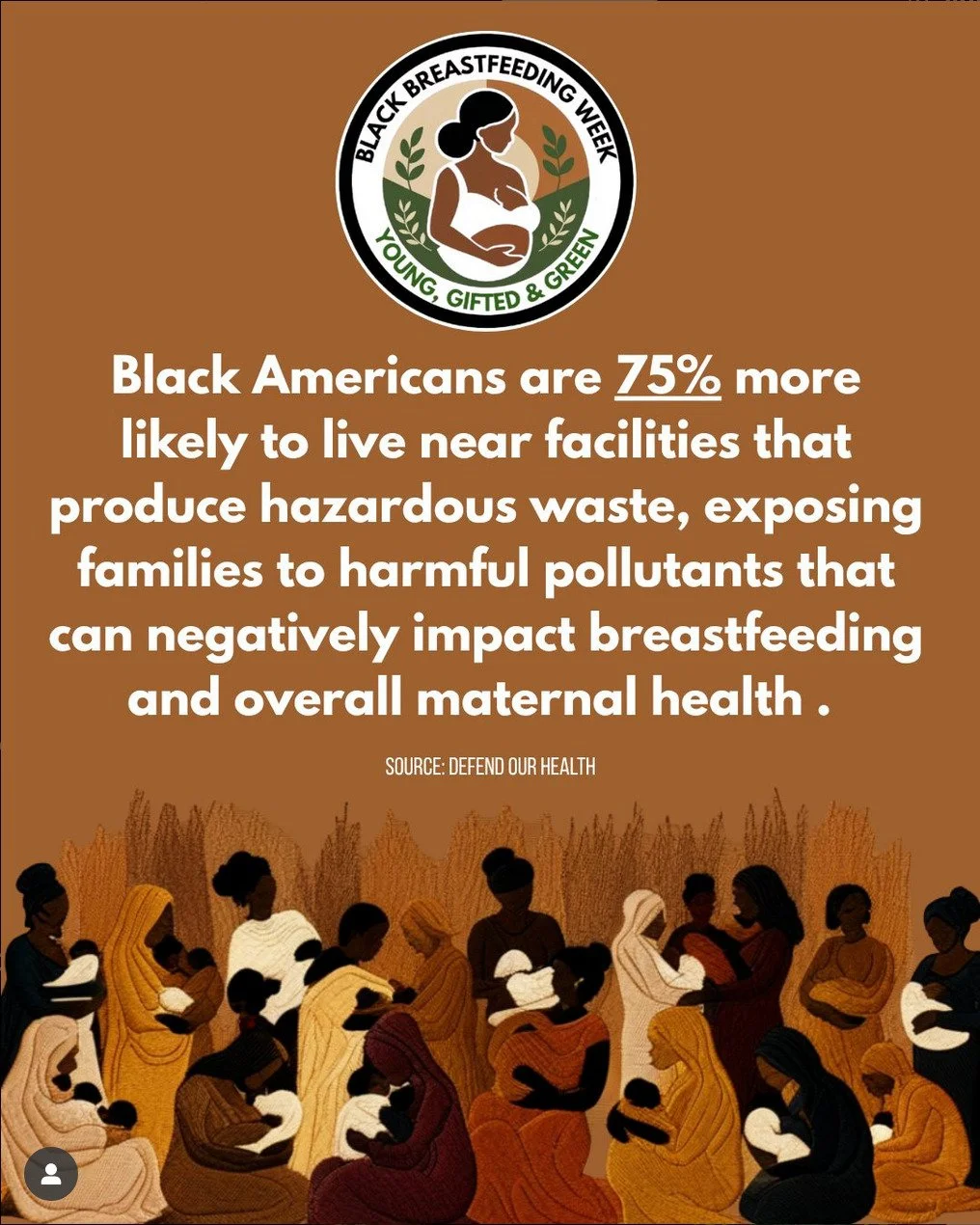 Repost from @younggiftedgreen
Many Black communities like those in Cancer Alley in LA live alarmingly close to plastic manufacturing plants. This proximity exposes families to harmful pollutants that can negatively impact breastfeeding and overall