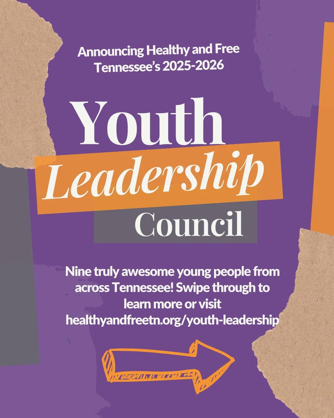 ๐๐ฟ ๐ Congrats to our awesome 2025-2026 Youth Leadership Council members! Swipe through or visit healthyandfreetn.org/youth-leadership to learn more about these fabulous folks!
