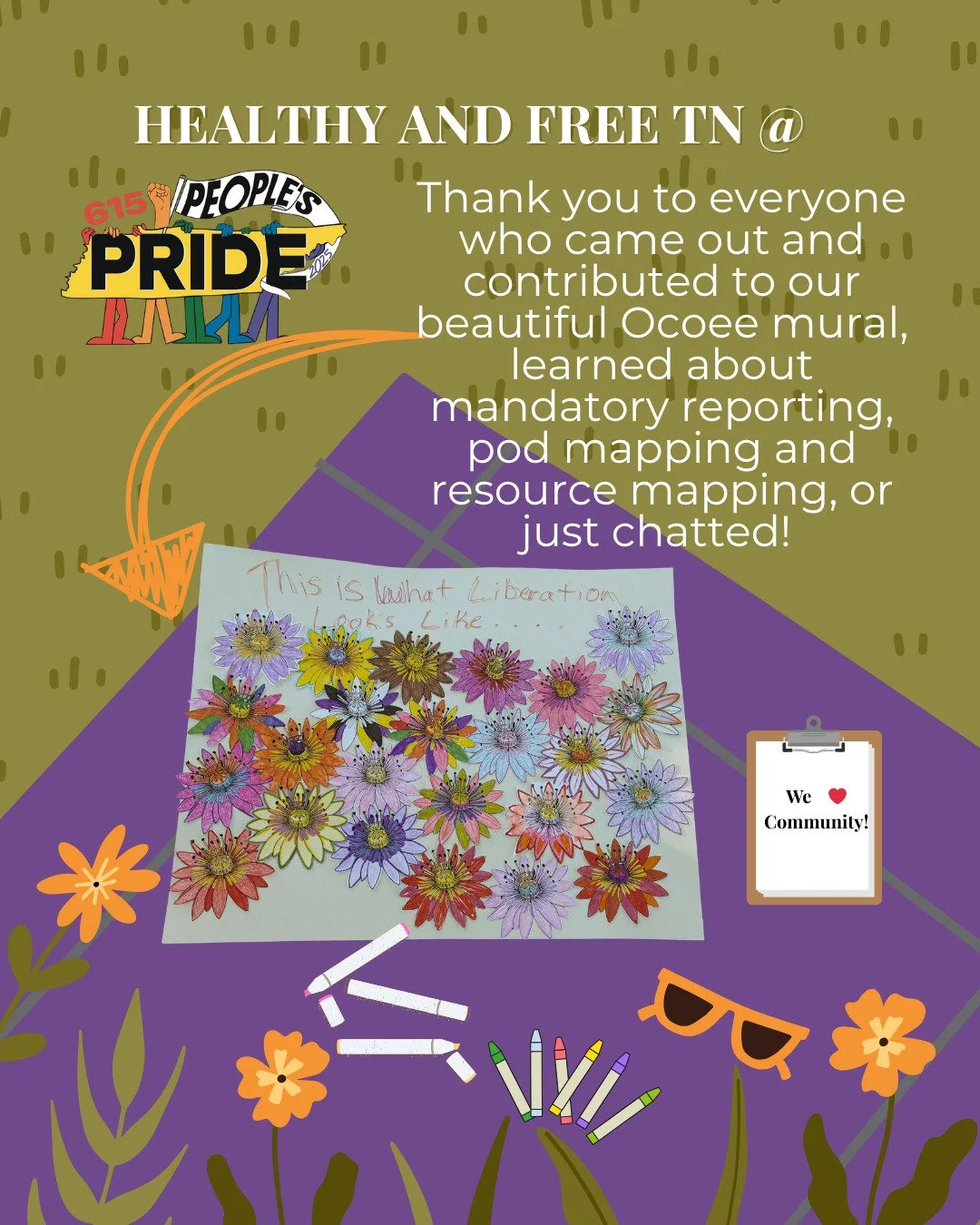 Thanks to @peoplespride615 for having us this weekend! It was great to connect with folks about reproductive justice, resisting state and carceral responses to harm and violence, and better resourcing our communities! For security, we didn't take pic