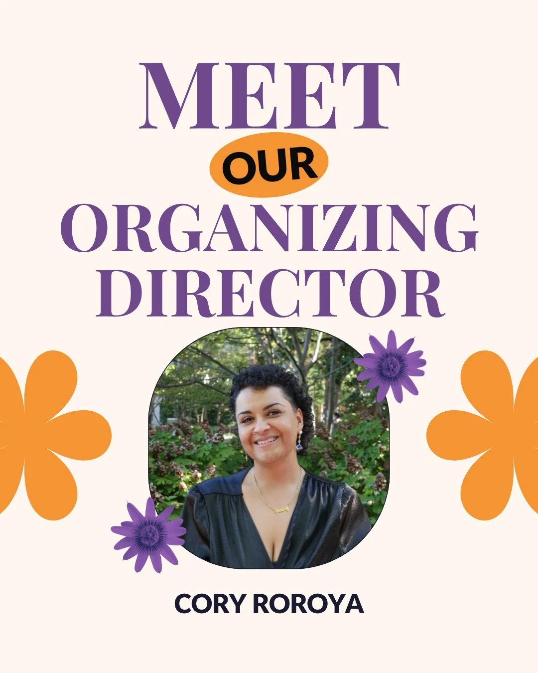 👋🏾 Meet our new Organizing Director, Cory Roroya! We're SO excited to welcome Cory to the HFTN staff! She's bringing lots of bold ideas, wisdom, and passion for repro justice to the team! Swipe through to learn more about Cory. Image description in