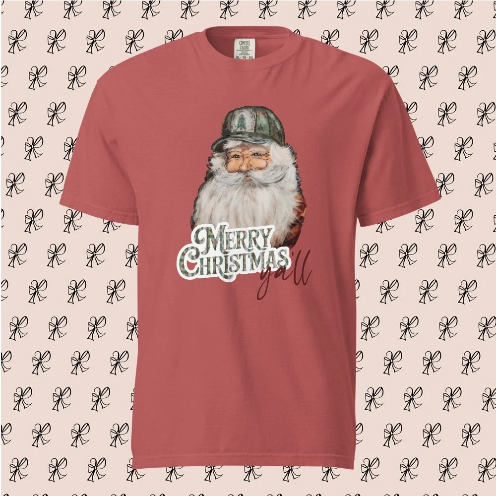 Merry Country Christmas Short-Sleeve Tee *Crimson*