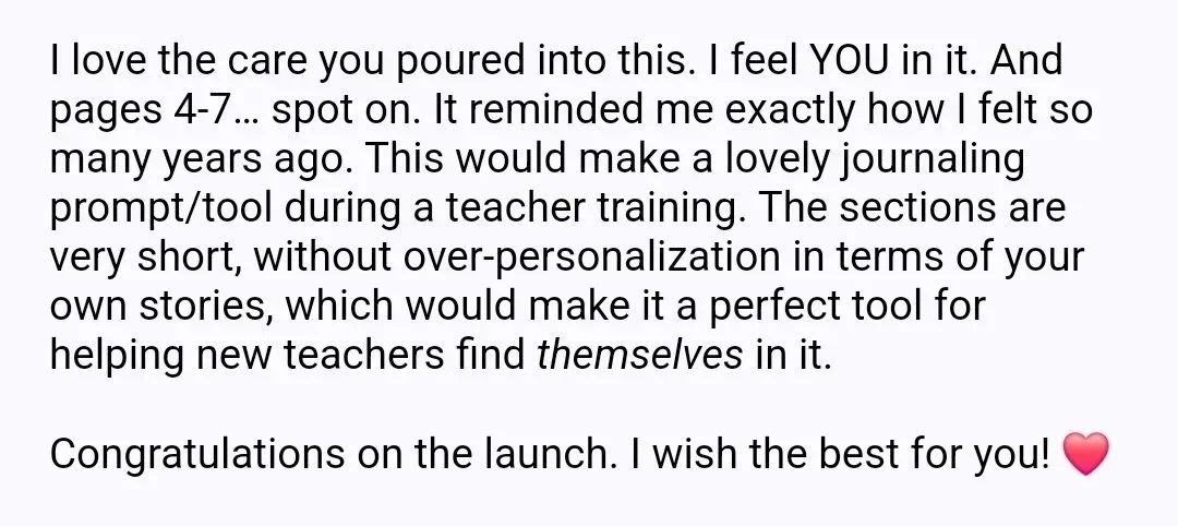 Testimonial for Creating Confidence Book by Rachel Warmath Book for Yoga Teachers