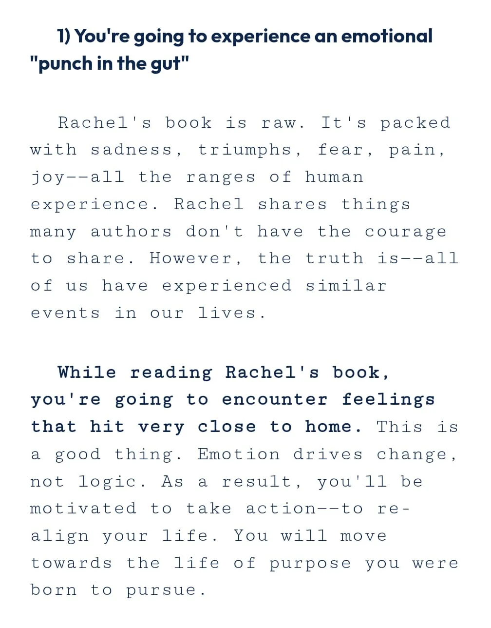 Testimonial about Alive in the Fire Book by Rachel Warmath