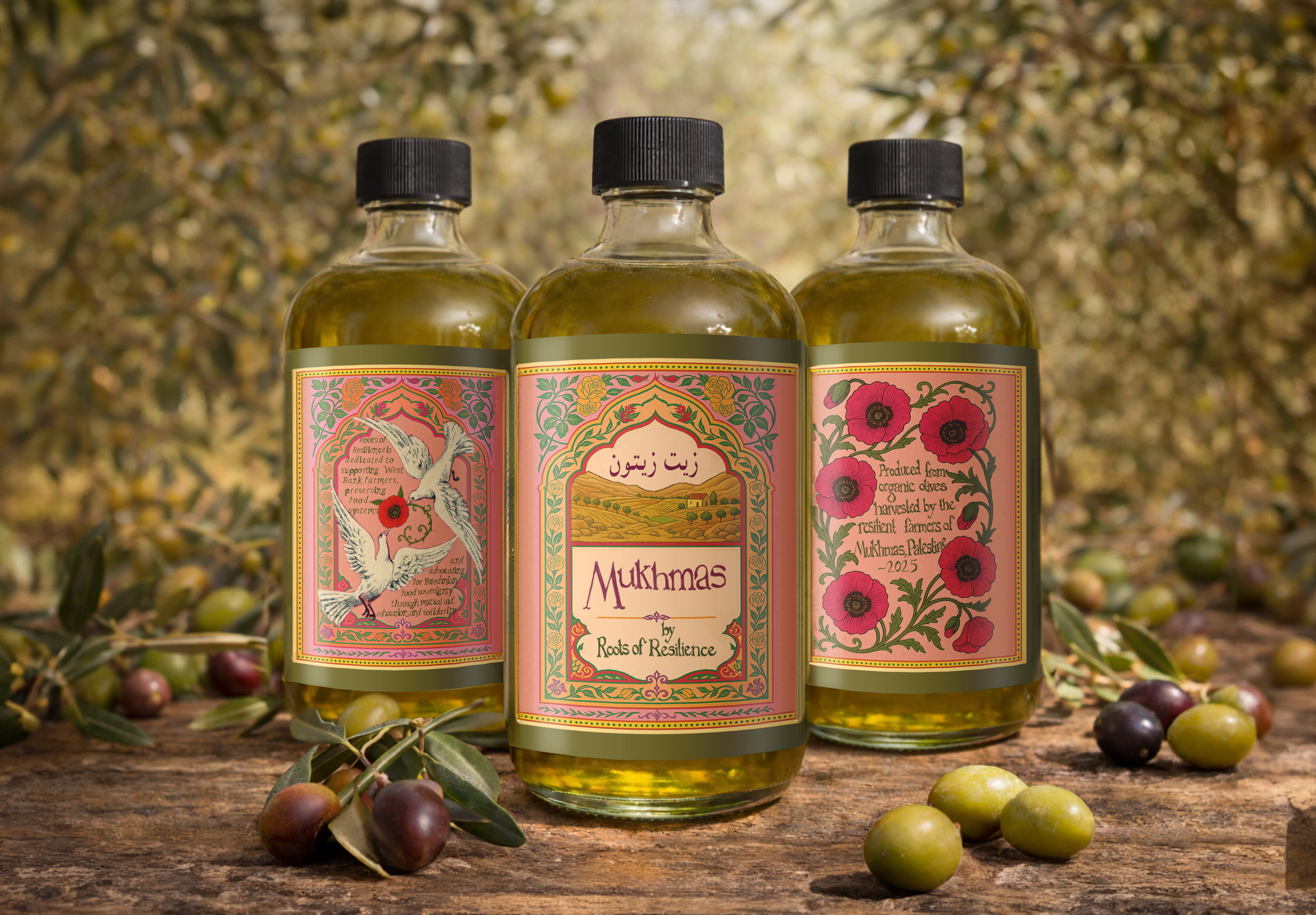 Roots of Resilience Olive Oil Label
