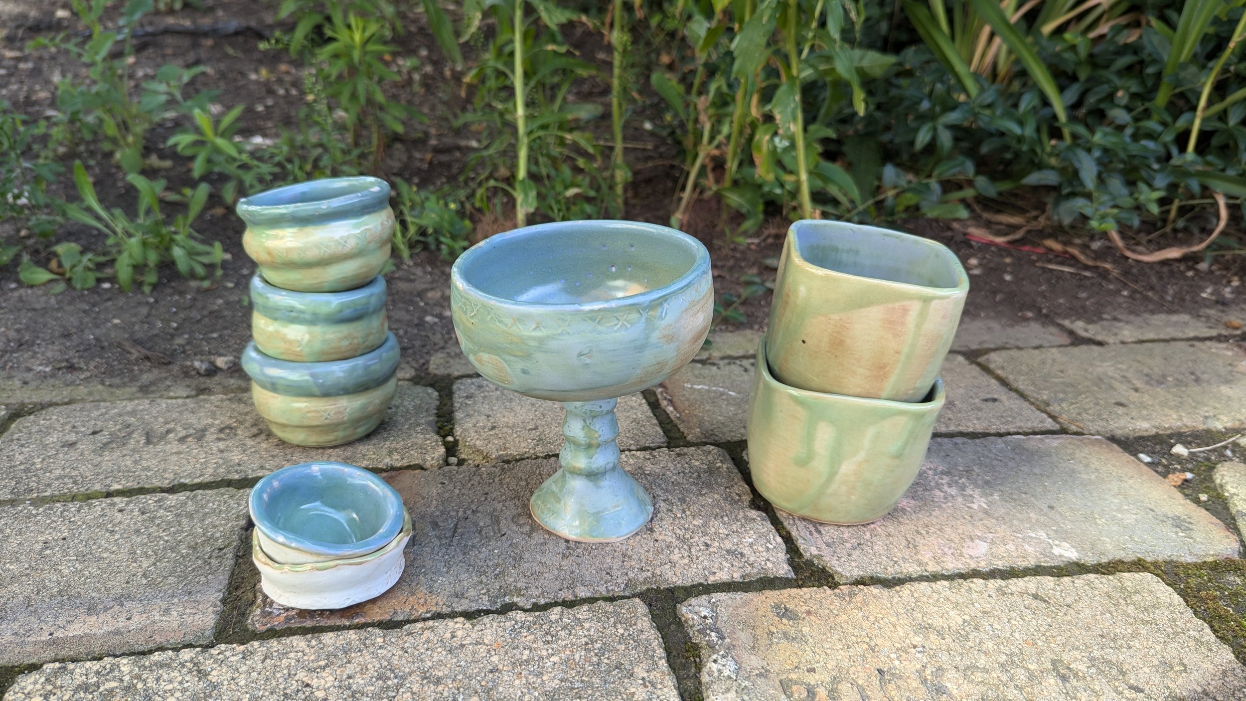Porcelain whiskey cups