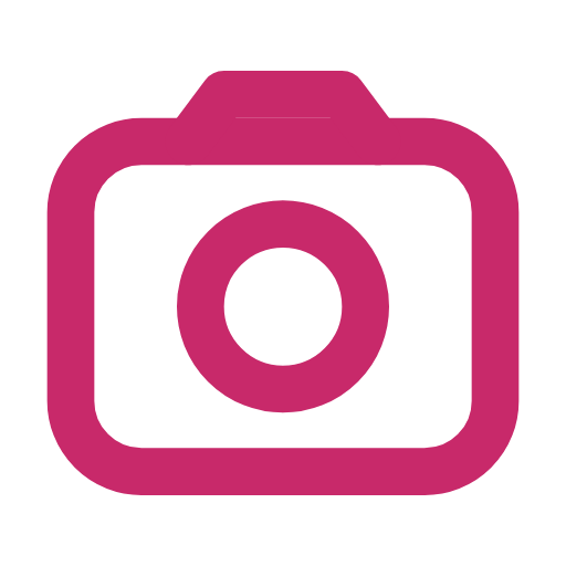 Instagram logo in pink and black.