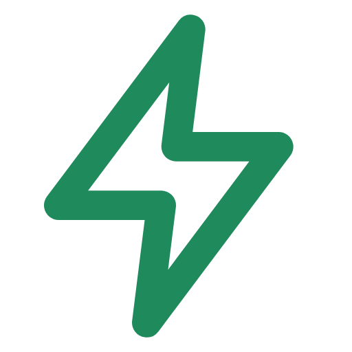 Green lightning bolt icon