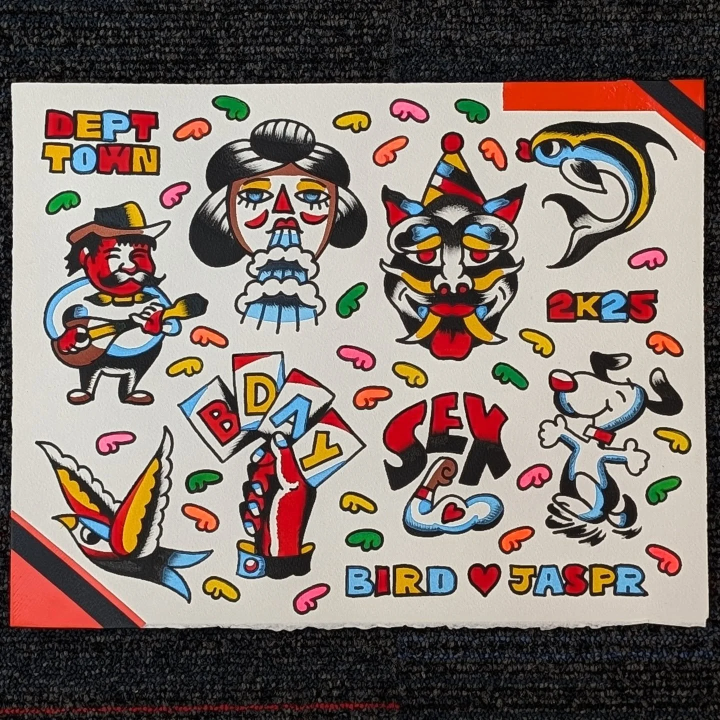 🎂🌞 HAPPY BIRTHDAY JASPER 👼🎂 here's to one of my most favorite mischievous cherubs out there 😈👼 painted these up fresh yesterday for his 30th birthday bash @depottowntattoo this weekend💃🪩🕺 &amp; i'm super excited to hang with old friends and 