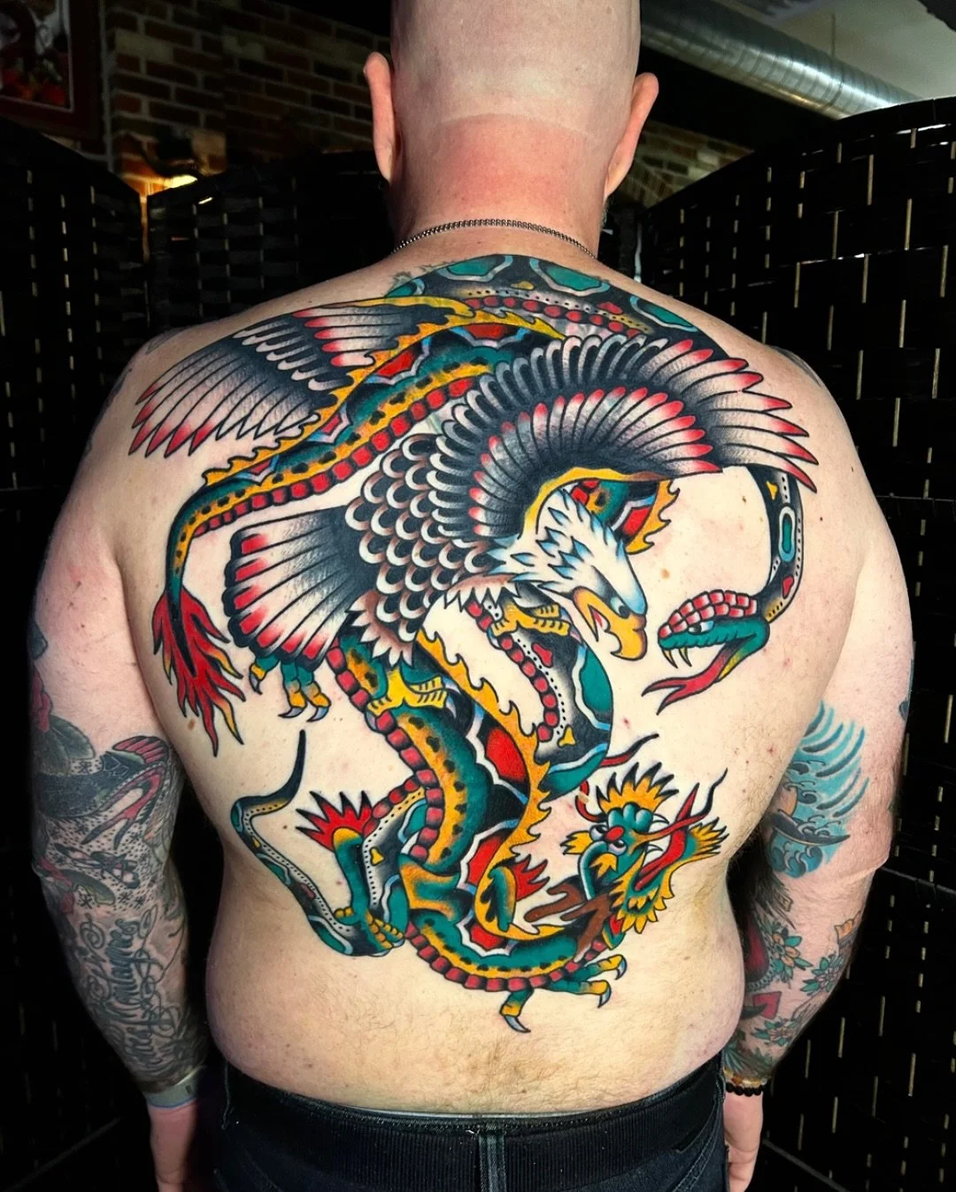 Some large scale work done by the talented @bennybeyertattoos. As Benny himself once said&hellip; &ldquo;Big or small, I do them all.&rdquo; Let&rsquo;s get you looking this good for fall.  Reach out to book. 

  #tattoo #tattoos #tattooartist #tatto