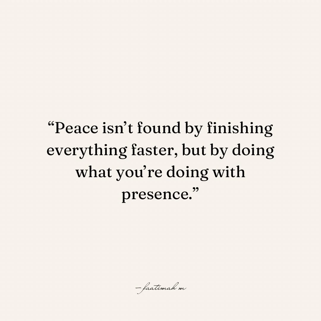 Choosing Peace in a World That Rushes You