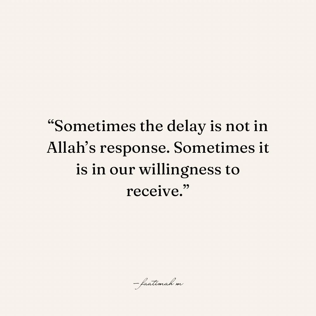 When Allah Sends the Answer Be Ready to Receive